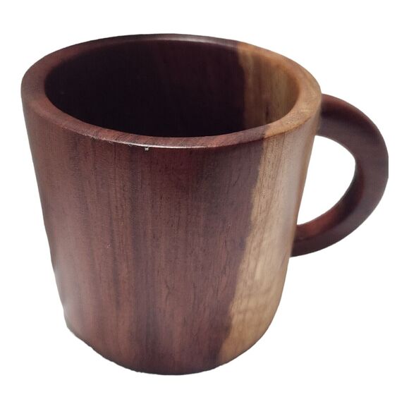 Wooden Costa Rica Souvenir Coffee Tea Mug w/ Hand Painted Toucan - Picture 5 of 6